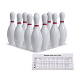 Champion Sports Plastic Bowling Pin Set, White, 10/Set (CSIBP10) Each