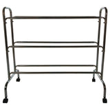 Champion Sports Powder-Coated Ball Cart, Metal, 132 lb Capacity, 17 x 41 x 41, Silver (CSIBRC3) Each