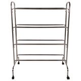 Champion Sports Powder-Coated Ball Cart, Metal, 132 lb Capacity, 17 x 41 x 53, Silver (CSIBRC4) Each