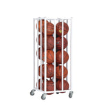Champion Sports Deluxe Vertical Ball Cage, Fits Approximately 20 Balls, Metal, 20" x 20" x 48", White (CSI20BC) Each