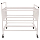 Champion Sports Double Wide Cart, Fits Approximately 24 Balls, Metal, 20" x 42" x 44", White (CSI24BC) Each