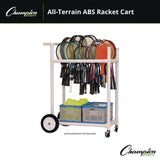 Champion Sports All-Terrain ABS Racket Cart, 20" Wide x 33" Long, White (CSIATRCT) Each