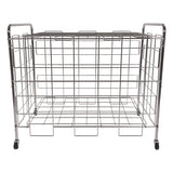 Champion Sports Portable Ball Locker, Metal, 176 lb Capacity, 24 x 41 x 36, Chrome (CSIBCX) Each