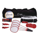 Champion Sports Deluxe Volleyball/Badminton Tournament Set, (4) Rackets/(2) Shuttlecocks/(2) Birdies/Net/Pump/Volleyball (CSICG202) Each