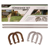 Champion Sports Steel Horseshoe Set, (4) Horseshoes/(2) 20" Stakes/Nylon Carry Bag (CSIIHS20) Each