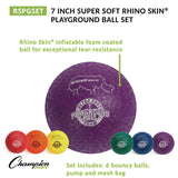 Champion Sports Rhino Soft Playground Ball Set, 8.5" Diameter, Assorted Colors, 6/Set (CSIRSPGSET) Each