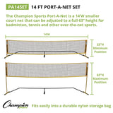 Champion Sports Rhino Port-A-Net Set, 36" to 60" x 168" (CSIPA14SET) Each