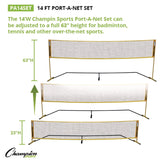 Champion Sports Rhino Port-A-Net Set, 36" to 60" x 168" (CSIPA14SET) Each