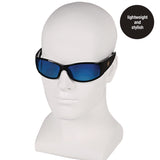 Smith & Wesson® Elite Safety Glasses 3016314, Black Frame, Blue Mirror Polycarbonate Lens, 12/Carton (ANS21307) Case of 12