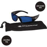 Smith & Wesson® Elite Safety Glasses 3016314, Black Frame, Blue Mirror Polycarbonate Lens, 12/Carton (ANS21307) Case of 12