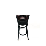 JMC Furniture Eagle Series Barstool, Supports Up to 300 lb, 28.5" Seat Height, Black Seat, Dark Mahogany Back, Black Base (JMCEBBVBLKB) Each