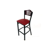 JMC Furniture Eagle Series Barstool, Supports Up to 300 lb, 28.5" Seat Height, Burgundy Seat, Dark Mahogany Back, Black Base (JMCEBBVBURB) Each