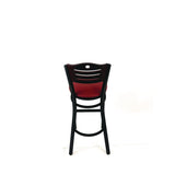 JMC Furniture Eagle Series Barstool, Supports Up to 300 lb, 28.5" Seat Height, Burgundy Seat, Dark Mahogany Back, Black Base (JMCEBBVBURB) Each