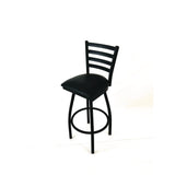 JMC Furniture Boggs Series Barstool, Supports Up to 300 lb, 30.5" Seat Height, Black Seat, Black Back, Black Base (JMCBBBVSBLK) Each