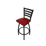 JMC Furniture Boggs Series Barstool, Supports Up to 300 lb, 30.5" Seat Height, Burgundy Seat, Black Back, Black Base (JMCBBBVSBUR) Each