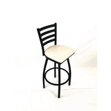 JMC Furniture Boggs Series Barstool, Supports Up to 300 lb, 30.5" Seat Height, Cream Seat, Black Back, Black Base (JMCBBBVSCRM) Each