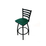 JMC Furniture Boggs Series Barstool, Supports Up to 300 lb, 30.5" Seat Height, Green Seat, Black Back, Black Base (JMCBBBVSGRN) Each