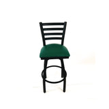 JMC Furniture Boggs Series Barstool, Supports Up to 300 lb, 30.5" Seat Height, Green Seat, Black Back, Black Base (JMCBBBVSGRN) Each