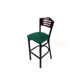 JMC Furniture Eagle Series Barstool, Supports Up to 300 lb, 28.5" Seat Height, Green Seat, Dark Mahogany Back, Black Base (JMCEBBVGRNB) Each