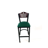 JMC Furniture Eagle Series Barstool, Supports Up to 300 lb, 28.5" Seat Height, Green Seat, Dark Mahogany Back, Black Base (JMCEBBVGRNB) Each