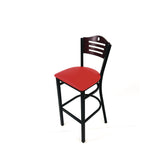 JMC Furniture Eagle Series Barstool, Supports Up to 300 lb, 28.5" Seat Height, Red Seat, Dark Mahogany Back, Black Base (JMCEBBVREDB) Each