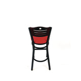 JMC Furniture Eagle Series Barstool, Supports Up to 300 lb, 28.5" Seat Height, Red Seat, Dark Mahogany Back, Black Base (JMCEBBVREDB) Each