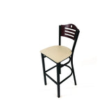 JMC Furniture Eagle Series Barstool, Supports Up to 300 lb, 28.5" Seat Height, Taupe Seat, Dark Mahogany Back, Black Base (JMCEBBVTAUB) Each