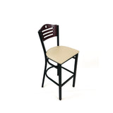 JMC Furniture Eagle Series Barstool, Supports Up to 300 lb, 28.5" Seat Height, Taupe Seat, Dark Mahogany Back, Black Base (JMCEBBVTAUB) Each