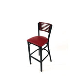 JMC Furniture Jones River Series Barstool, Supports Up to 300 lb, 28.5" Seat Height, Burgundy Seat, Dark Mahogany Back, Black Base (JMCJRBBVBURB) Each