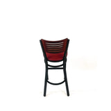 JMC Furniture Jones River Series Barstool, Supports Up to 300 lb, 28.5" Seat Height, Burgundy Seat, Dark Mahogany Back, Black Base (JMCJRBBVBURB) Each