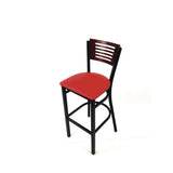 JMC Furniture Jones River Series Barstool, Supports Up to 300 lb, 28.5" Seat Height, Red Seat, Dark Mahogany Back, Black Base (JMCJRBBVREDB) Each