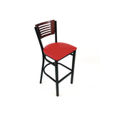 JMC Furniture Jones River Series Barstool, Supports Up to 300 lb, 28.5" Seat Height, Red Seat, Dark Mahogany Back, Black Base (JMCJRBBVREDB) Each