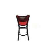 JMC Furniture Jones River Series Barstool, Supports Up to 300 lb, 28.5" Seat Height, Red Seat, Dark Mahogany Back, Black Base (JMCJRBBVREDB) Each