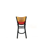 JMC Furniture Jones River Series Barstool, Supports Up to 300 lb, 28.5" Seat Height, Red Seat, Natural Back, Black Base (JMCJRBBVREDD) Each