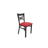 JMC Furniture X Series Chair, Supports Up to 300 lb, 18" Seat Height, Red Seat, Black Back, Black Base (JMCXCHBVSRED) Each