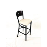 JMC Furniture Liberty Series Barstool, Supports Up to 300 lb, 28.5" Seat Height, Cream Seat, Dark Mahogany Back, Black Base (JMCLBBVCRMB) Each