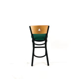 JMC Furniture Liberty Series Barstool, Supports Up to 300 lb, 28.5" Seat Height, Green Seat, Natural Back, Black Base (JMCLBBVGRND) Each