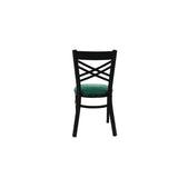 JMC Furniture X Series Chair, Supports Up to 300 lb, 18" Seat Height, Green Seat, Black Back, Black Base (JMCXCHBVSGRN) Each