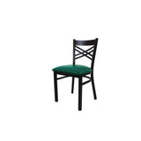 JMC Furniture X Series Chair, Supports Up to 300 lb, 18" Seat Height, Green Seat, Black Back, Black Base (JMCXCHBVSGRN) Each