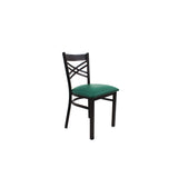 JMC Furniture X Series Chair, Supports Up to 300 lb, 18" Seat Height, Green Seat, Black Back, Black Base (JMCXCHBVSGRN) Each
