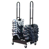 CH Products Mobile Two-Stack Shoulder Pad Rack, Metal, 176 lb Capacity, 24" x 30" x 69", Black (CSIFBSPR2) Each