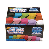 Crayola® Super Chalk, 1" x 2.8" Diameter, 10 Assorted Colors, 10 Pucks/Box (CYO518303) Box of 10