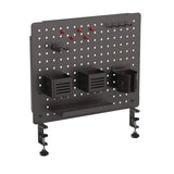 Kantek Pegboard Organizer, Three Compartments, 20.58 x 1 x 17, Black, Steel (KTKPBS120B) Each