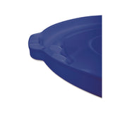 Rubbermaid® Commercial BRUTE Self-Draining Flat Top Lid for 55 gal Round Brute Containers, 26.75" Diameter, Blue, 3/Carton (RCP1779733CT) Case of 3