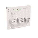 Kantek Pegboard Organizer, Three Compartments, 20.58 x 1 x 17, White, Steel (KTKPBS120W) Each
