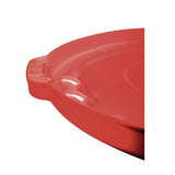 Rubbermaid® Commercial BRUTE Self-Draining Flat Top Lids for 32 gal Round BRUTE Containers, 22.25" Diameter x 3"h, Red, 3/Carton (RCP2654REDCT) Case of 3