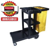 Rubbermaid® Commercial Left Side Upright Leg for Janitor Cart, Plastic, Black (SGS6173M6) Each