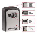 Master Lock Locking Combination 5 Key Steel Box, 3 1/4w x 1 1/2d x 4 5/8h, Black/Silver (MLK5401D) Each