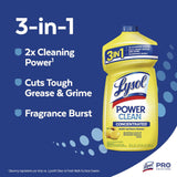 LYSOL® Brand Power Clean Concentrated Multi-Surface Cleaner, Lemon and Sunflower Essence, 28 oz Pour Bottle, 9/Carton (RAC82513CT) Case of 9
