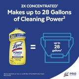 LYSOL® Brand Power Clean Concentrated Multi-Surface Cleaner, Lemon and Sunflower Essence, 28 oz Pour Bottle, 9/Carton (RAC82513CT) Case of 9